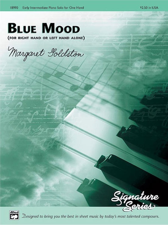 Blue Mood Right Hand or Left Hand Only Piano Solo Sheet Music