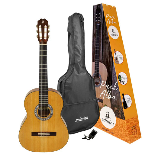 Admira Alba 3/4 Classical Guitar Pack with Gig Bag and Clip-On Tuner