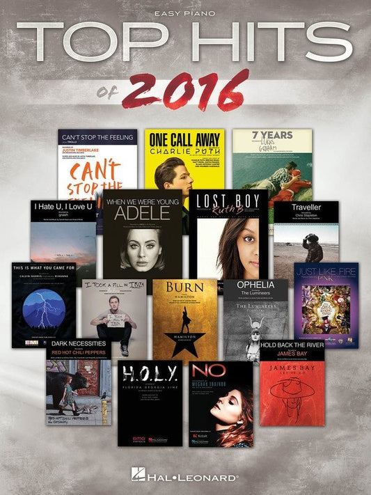 Top Hits of 2016 — Easy Piano & Vocal (Hal Leonard)