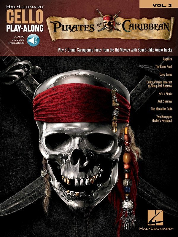 Pirates of the Caribbean — Cello Play-Along Vol. 3, Book/Online Audio (Hal Leonard)