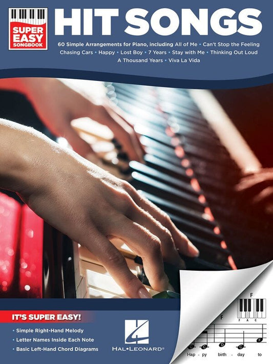 Hit Songs Super Easy Songbook — E-Z Play Keyboard/Piano (Hal Leonard)