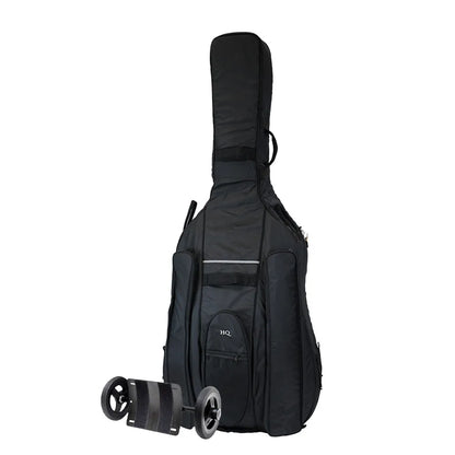 HQ Ultra-Pro Double Bass Bag with Wheel System 7/8 - Black