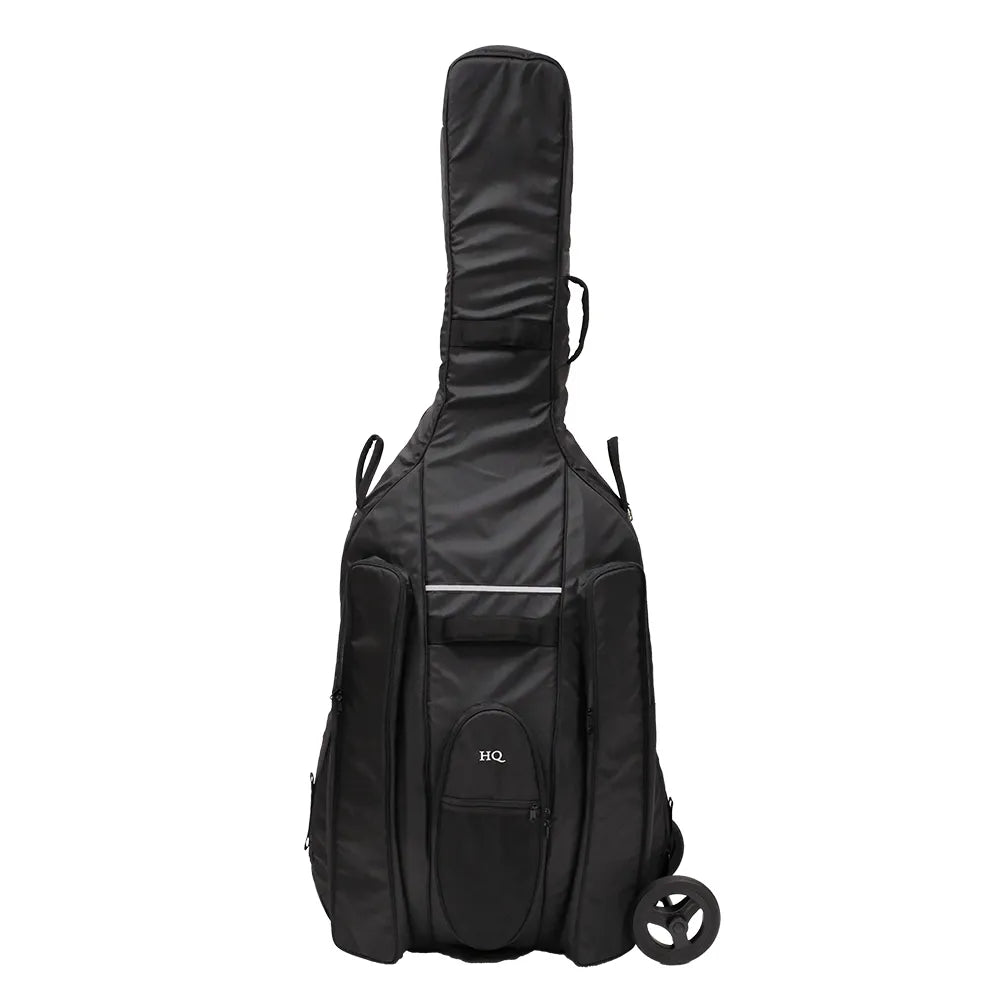 HQ Ultra-Pro Double Bass Bag with Wheel System 7/8 - Black — view 5