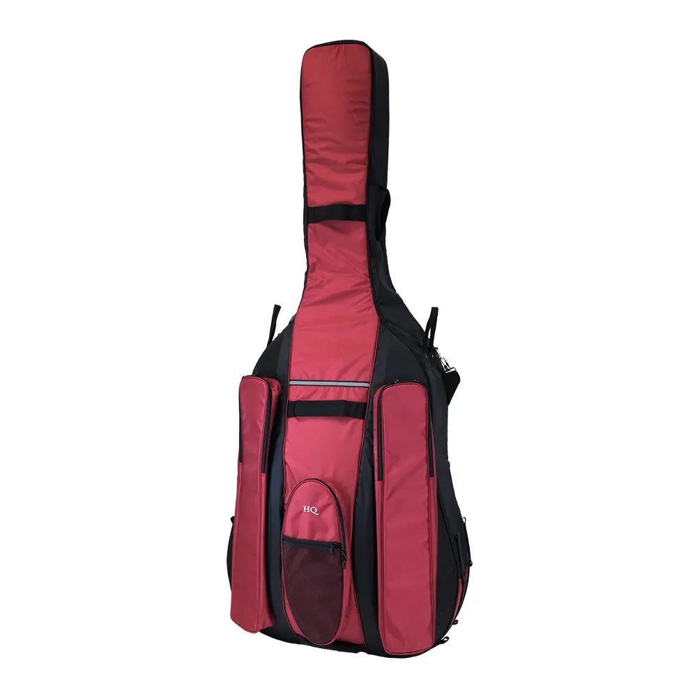 HQ Ultra-Pro Double Bass Bag with Wheel System 7/8 - Red — view 2