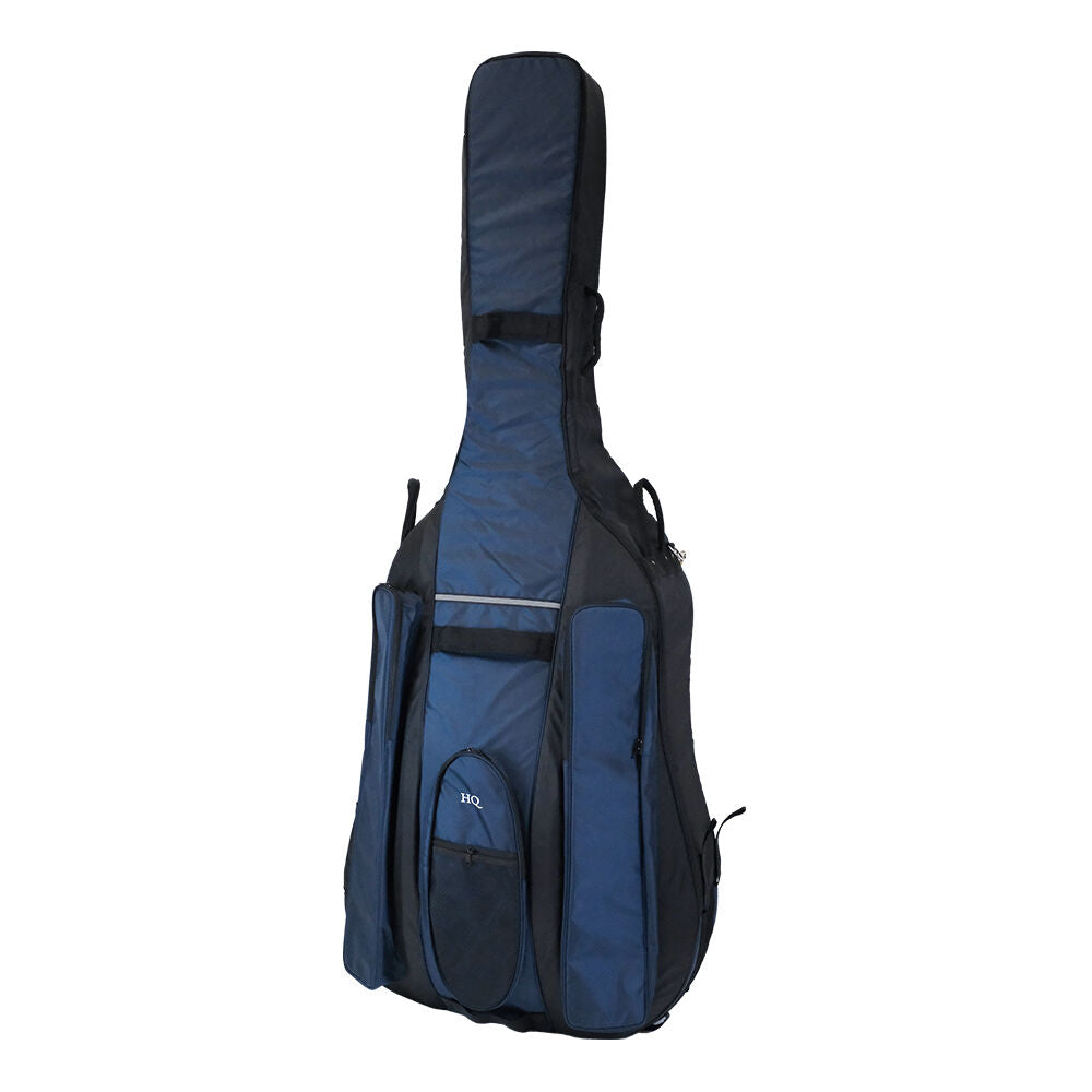 HQ Ultra-Pro Double Bass Bag with Wheel System 3/4 - Blue — view 2