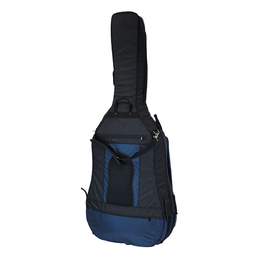 HQ Ultra-Pro Double Bass Bag with Wheel System 3/4 - Blue — view 3