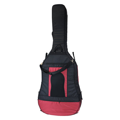 HQ Ultra-Pro Double Bass Bag with Wheel System 3/4 - Red — view 3