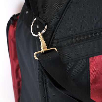 HQ Ultra-Pro Double Bass Bag with Wheel System 3/4 - Red — view 6