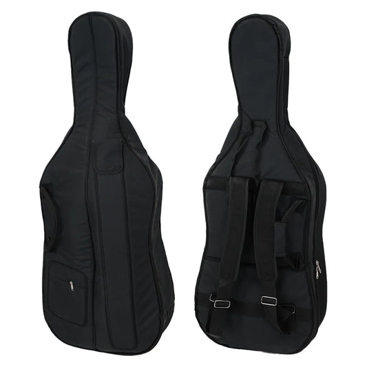 Enrico Deluxe Double Bass Bag 1/10 with 10 Handles, Bow Pocket, Padded Sleeve, Music Pocket, Velcro Endpin Straps