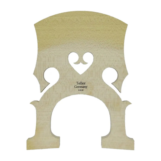 Teller 1/2" Double Bass Bridge - Maple, 137mm Leg Width, Made in Germany
