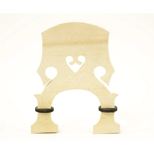 Double Bass Bridge with Adjustable Wheels - Enrico Student Plus 1/2, 145mm Leg Width