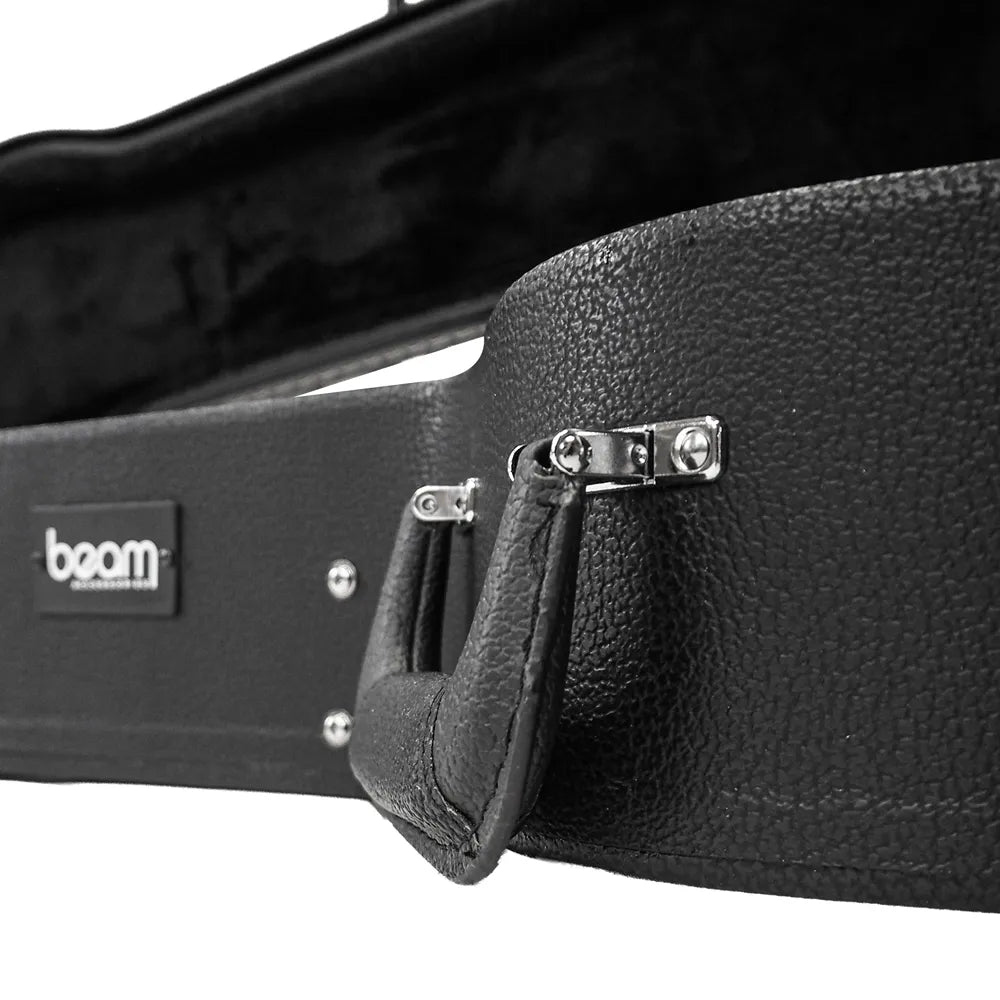 Beam Arched-Top Wooden Dreadnought Guitar Case with Plush Interior and Storage Compartment — view 3