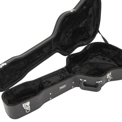 Beam Arched-Top Wooden Dreadnought Guitar Case with Plush Interior and Storage Compartment — view 2