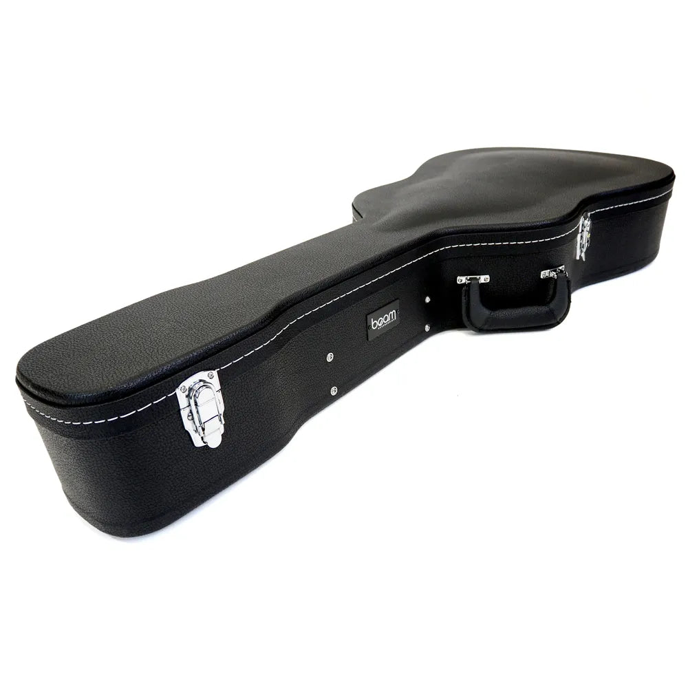 Beam Arched-Top Wooden Dreadnought Guitar Case with Plush Interior and Storage Compartment — view 4