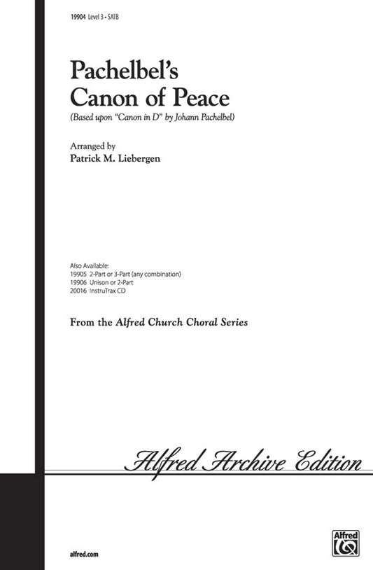 Canon of Peace SATB Level 4 Choral Sheet Music