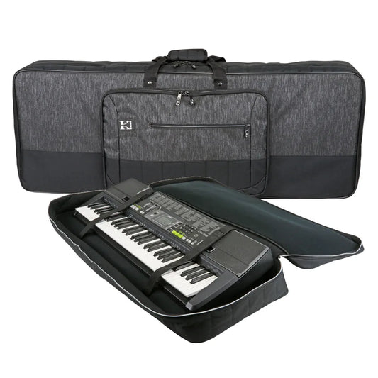 Luxe Keyboard Bag 42x15 for 61 Note Keyboards with Expandable Pocket and Foam Padding