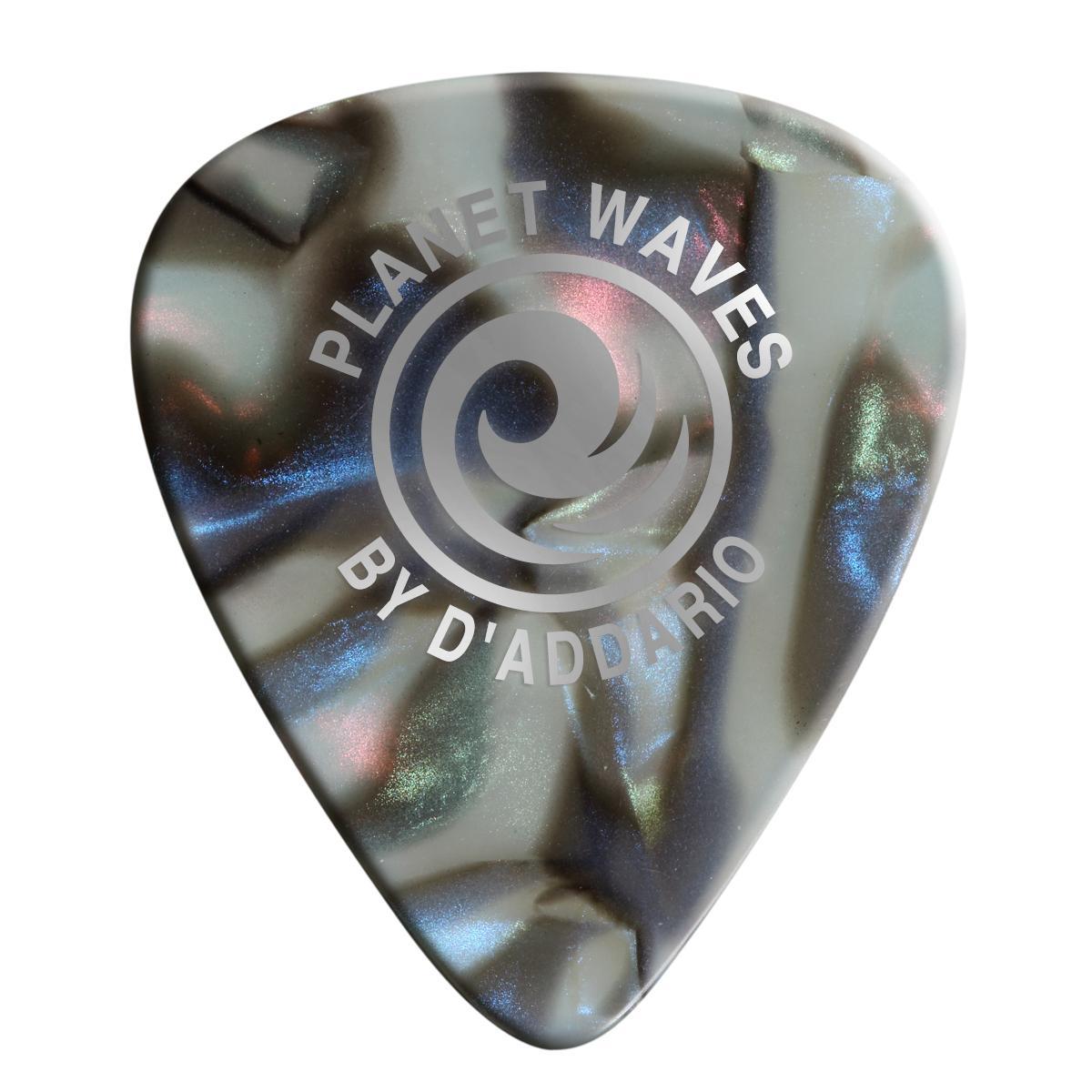 Planet Waves Abalone Celluloid Guitar Picks 100 pack, Medium