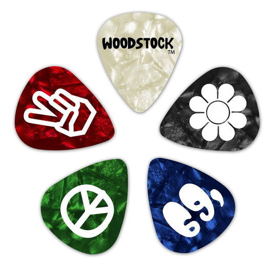 Planet Waves Woodstock Assorted Guitar Picks, 10 pack, Light