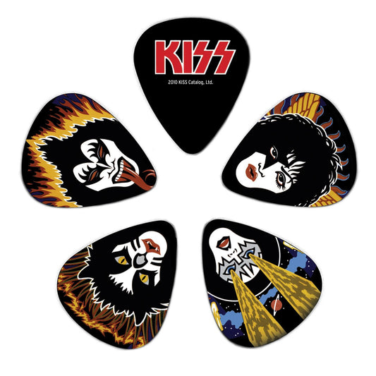 Planet Waves KISS Guitar Picks, Rock and Roll Over, 10 Pack, Light