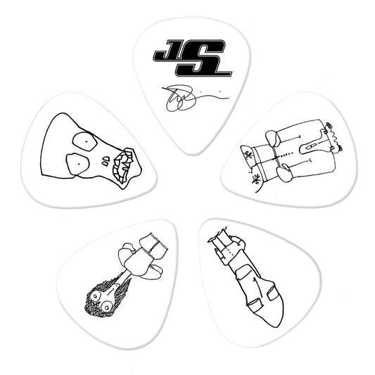 Planet Waves Joe Satriani Guitar Picks, White, 10 pack, Light