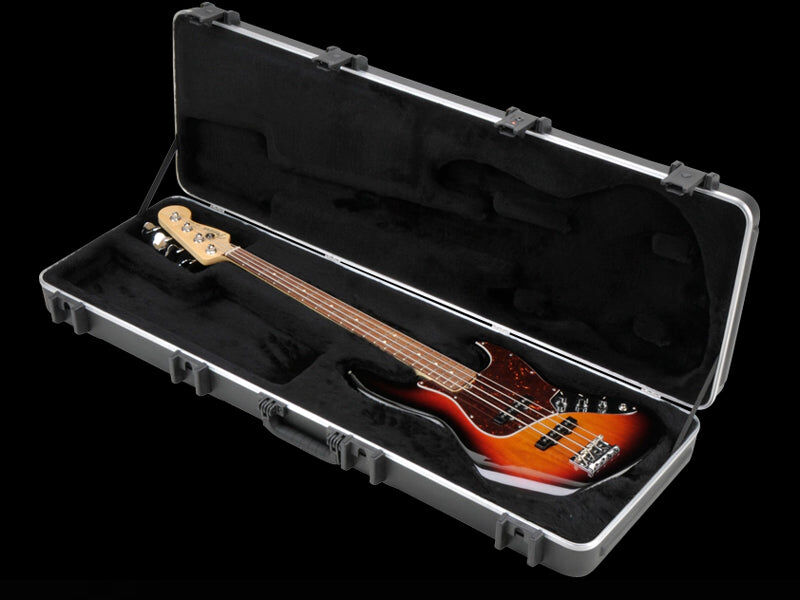 SKB 1SKB-44PRO Rectangular Electric Bass Case for P/J Guitars with Travel Sentry Approved Locking Latches