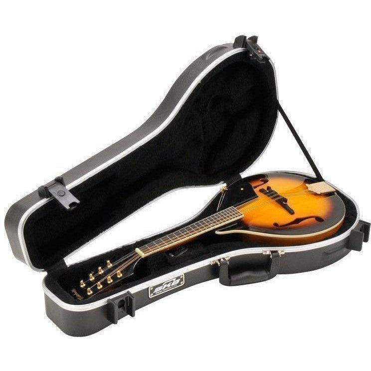 SKB A-Style Mandolin Case (SKB-80A) with EPS Foam Interior, TSA-Approved Latches, and Internal Accessory Compartment