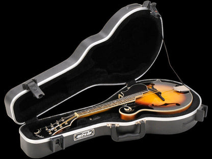 SKB F-Style Mandolin Case SKB-80F with Plush Interior, TSA Latches, Full-Length Neck Support, Ergonomic Handle, Durable ABS Construction — view 2