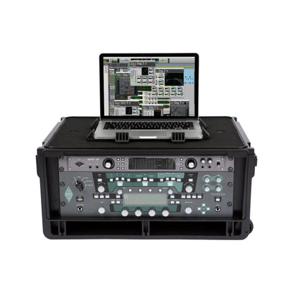SKB 1SKB-iSF4U Laptop and 4U Rack Case with Wheels, Waterproof, Adjustable Work Surface, TSA Approved Locking Latches