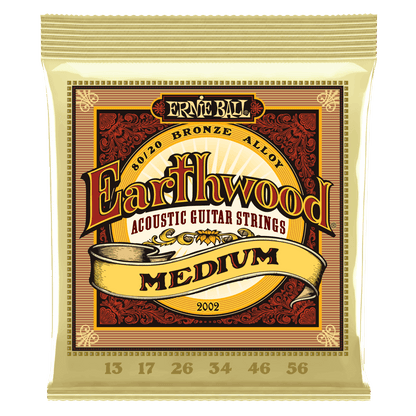 Ernie Ball Earthwood Medium 80-20 Bronze Acoustic Guitar String, 13-56 Gauge