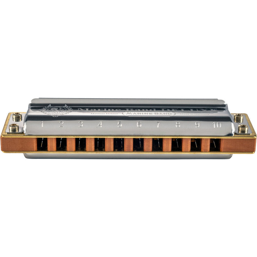 Hohner Marine Band Deluxe Harmonica Key of D with Improved Design and Sturdy Case — view 3