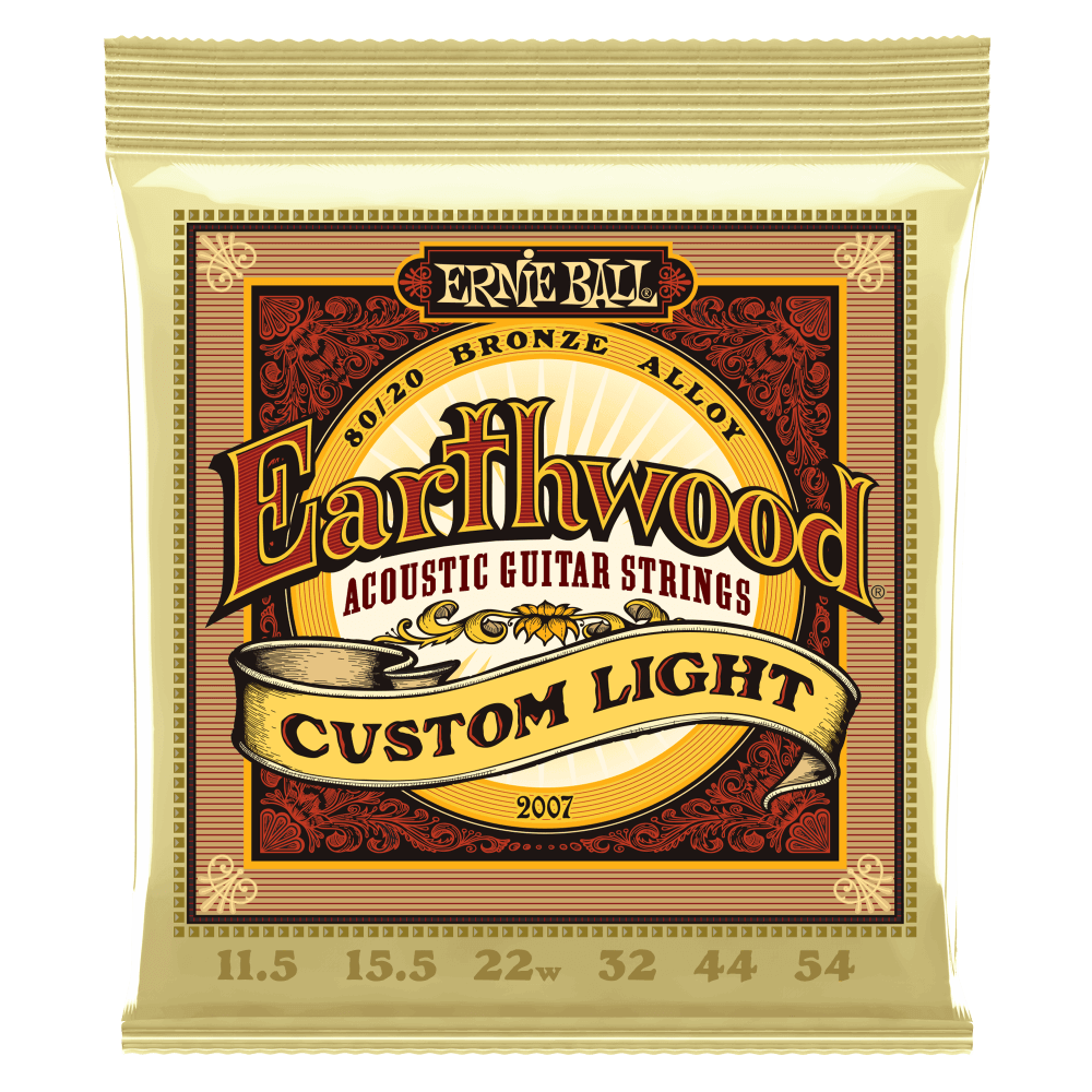 Ernie Ball Earthwood Custom Light 80/20 Bronze Acoustic Guitar Strings 11.5-54