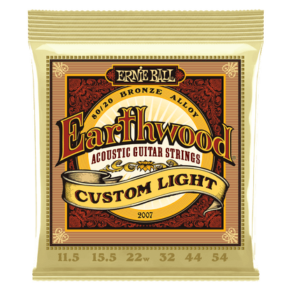 Ernie Ball Earthwood Custom Light 80/20 Bronze Acoustic Guitar Strings 11.5-54