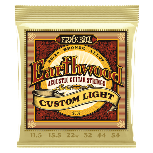 Ernie Ball Earthwood Custom Light 80/20 Bronze Acoustic Guitar Strings 11.5-54