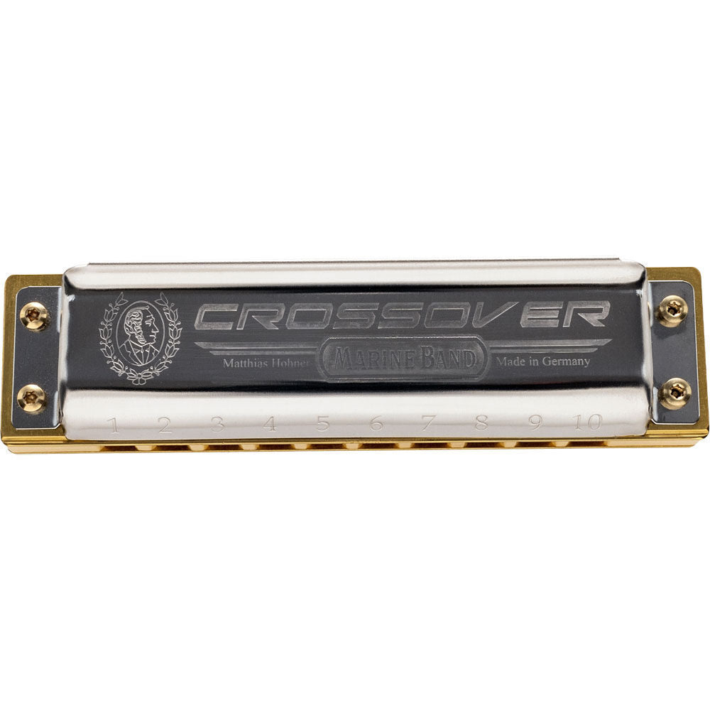 Hohner Marine Band Crossover Harmonica - Key of C, Professional Quality, Laminated Bamboo Comb, Airtight, Modern Tuning, Includes Zipper Case — view 5