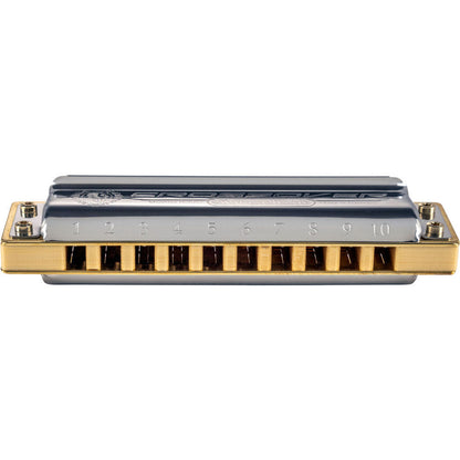 Hohner Marine Band Crossover Harmonica Key of D with Bamboo Comb and Zipper Case — view 3