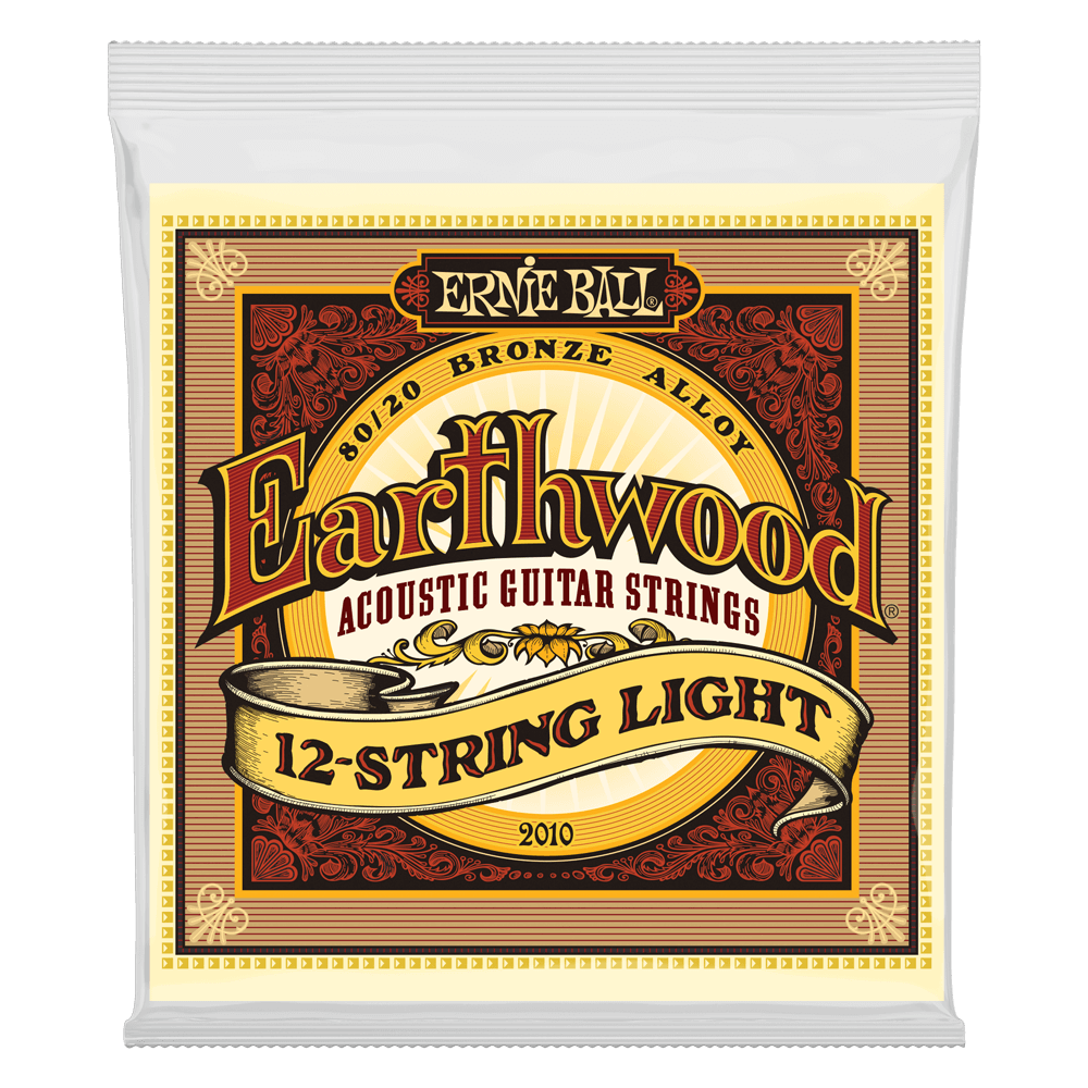 Ernie Ball Earthwood Light 12-String 80-20 Bronze Acoustic Guitar Strings, 9-46 Gauge