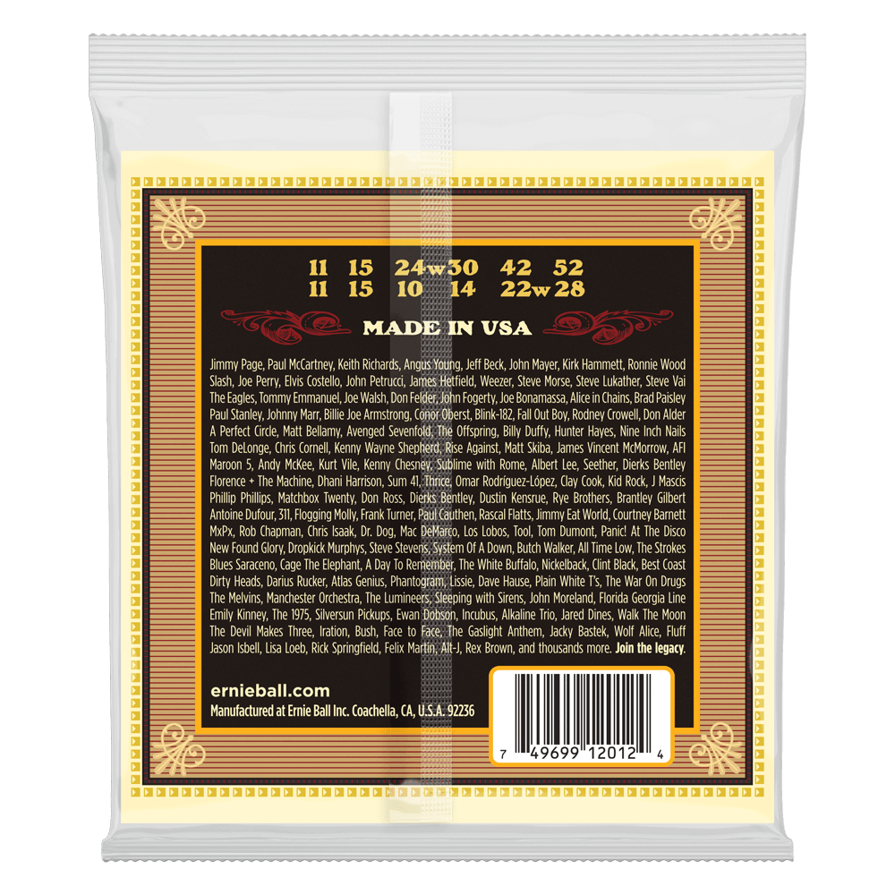 Ernie Ball Earthwood Medium 12-String 80-20 Bronze Acoustic Guitar String, 11-28 Gauge — view 2