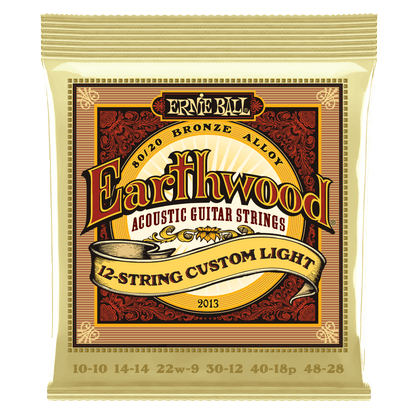 Ernie Ball Earthwood Custom Light 12-String 80/20 Bronze Acoustic Guitar String, 10-48 Gauge