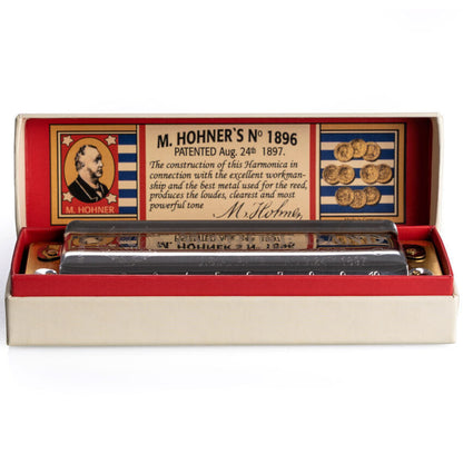 Hohner Marine Band 125th Anniversary Edition Harmonica Key of C, Diatonic, 10 Holes, Pearwood Comb, Vintage Box — view 5