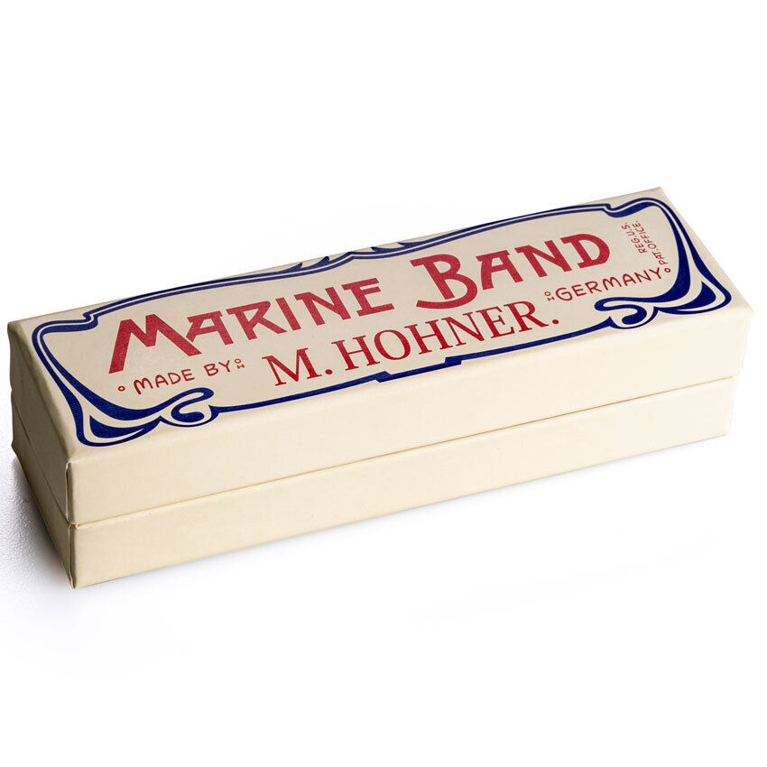 Hohner Marine Band 125th Anniversary Edition Harmonica Key of C, Diatonic, 10 Holes, Pearwood Comb, Vintage Box — view 4