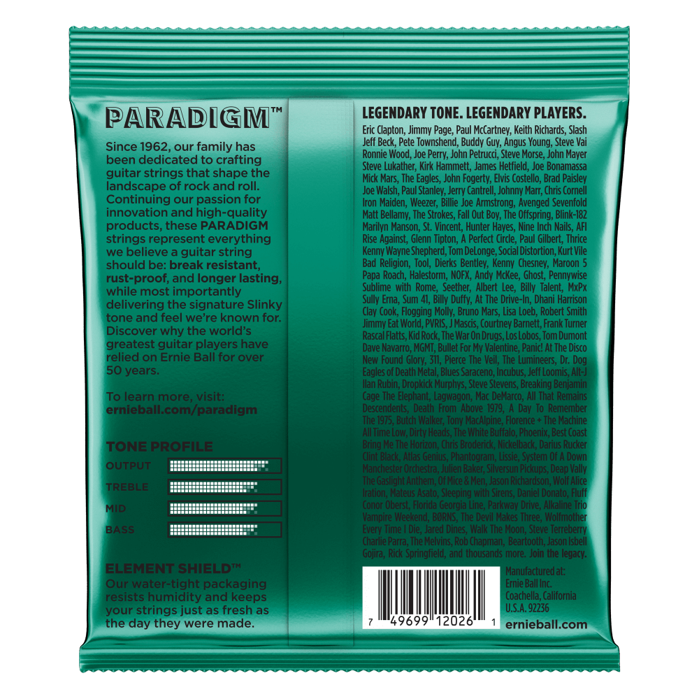 Ernie Ball Not Even Slinky Paradigm Electric Guitar Strings 12-56 Gauge — view 2