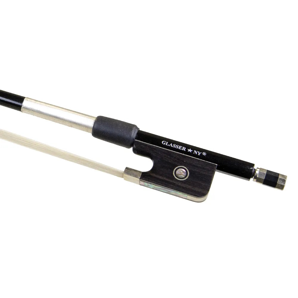 Glasser Carbon Fibre Viola Bow 70gm with Ebony Frog and Nickel Silver Winding