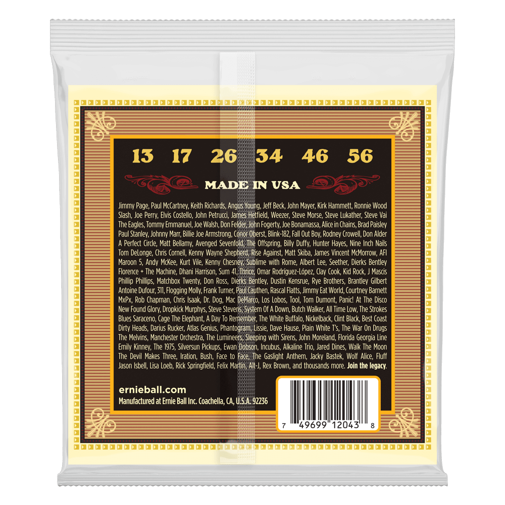 Ernie Ball Earthwood Silk and Steel Regular 80-20 Bronze Acoustic Guitar String, 13-56 Gauge — view 2