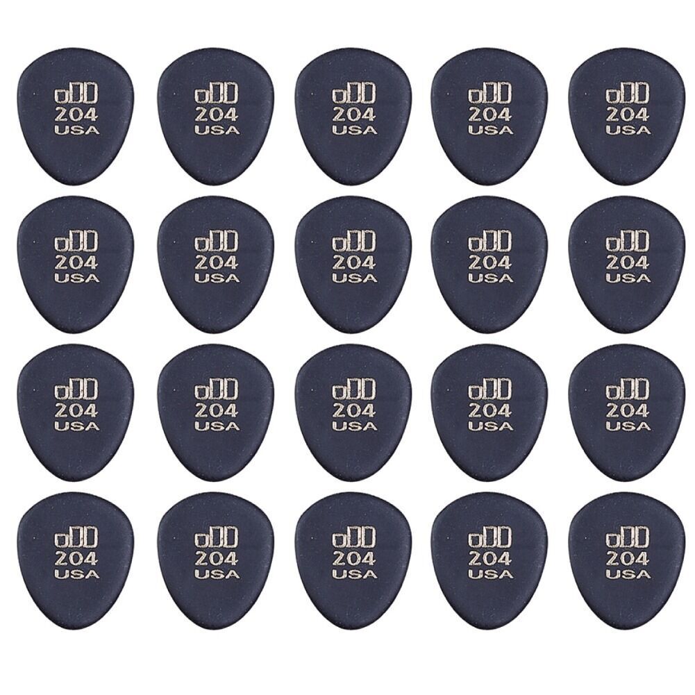 24 x Jim Dunlop JD Jazztones 204 Round Tip Guitar Picks 477R204 Jazz
