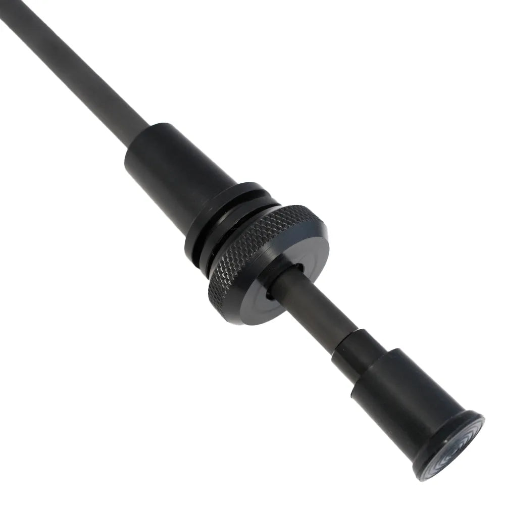 FPS Double Bass Endpin - Carbon Fibre 14mm, 385mm Length, Unique Tightening Mechanism, Cork Lined Plug, Removable Rubber Knob, 28/30mm Bore