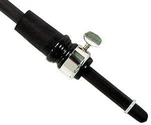 Double Bass Endpin with Ebony Cork-Lined Plug - 34cm Length, Black Tubular Steel Pin, Taper Ø31mm / Ø33mm