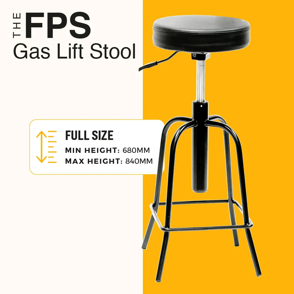 FPS Gas Lift Double Bass Stool - Height Adjustable 68cm to 84cm, Padded Seat, Stable Design — view 2