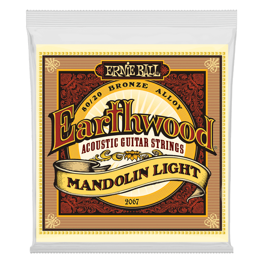 Ernie Ball Earthwood Mandolin Light Loop End 80-20 Bronze Acoustic Guitar String, 9-34 Gauge