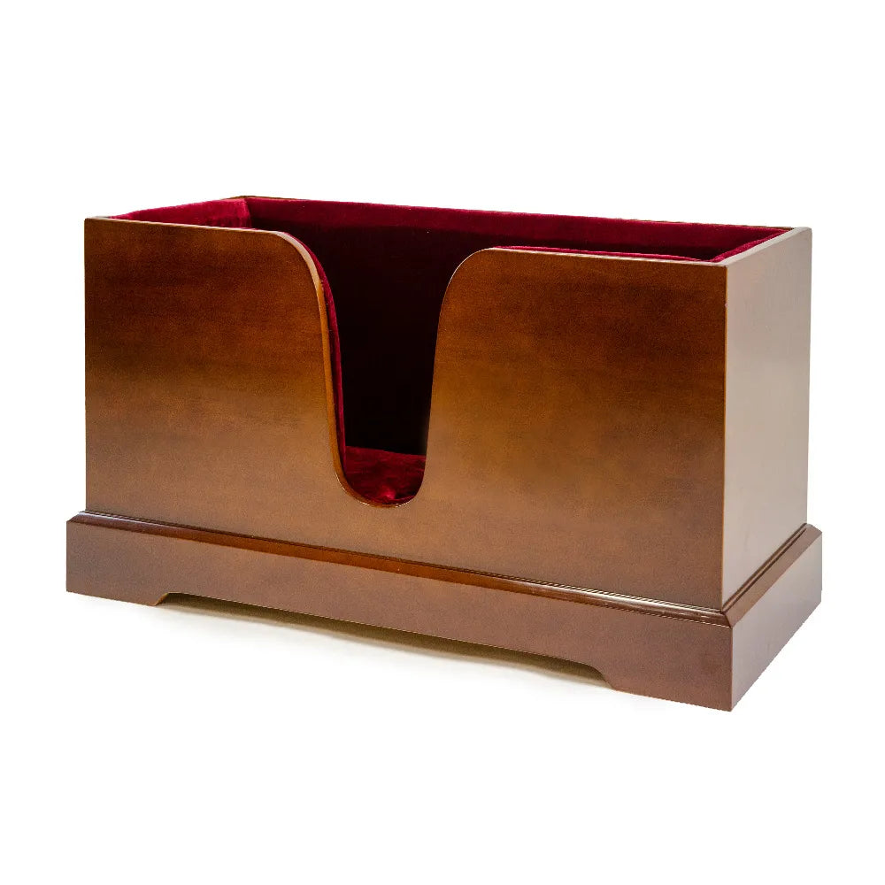Walnut Double Bass Stand - Box Shaped, 435mm Height, 364mm Depth, 755mm Length, Internal Height 300mm, Depth 260mm, Length 660mm
