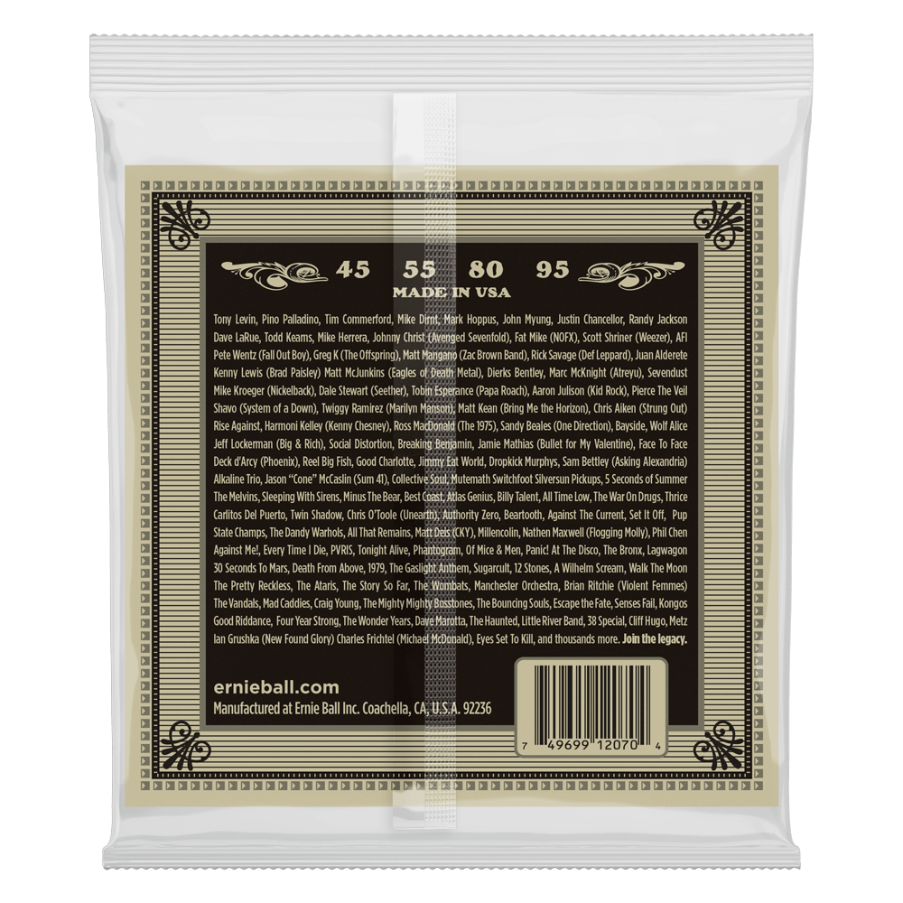 Ernie Ball Earthwood Phosphor Bronze Acoustic Bass String, 45-95 Gauge — view 2